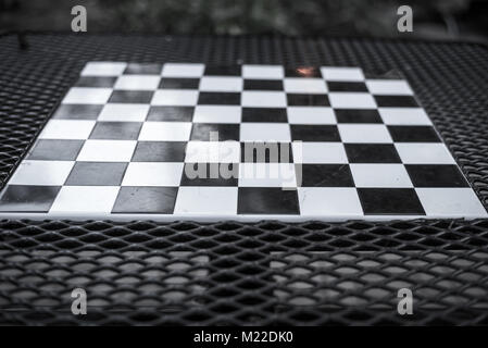 black and white checkers board Stock Photo