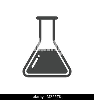 Chemical test tube pictogram icon. Laboratory glassware or beaker equipment isolated on white background. Experiment flasks. Trendy modern vector symb Stock Vector