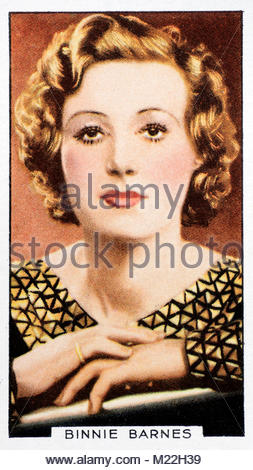 English Actress Binnie Barnes 1903 – 1998 Stock Photo