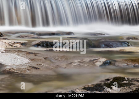 Small waterfall on river, Soca Valley, Slovenia Stock Photo