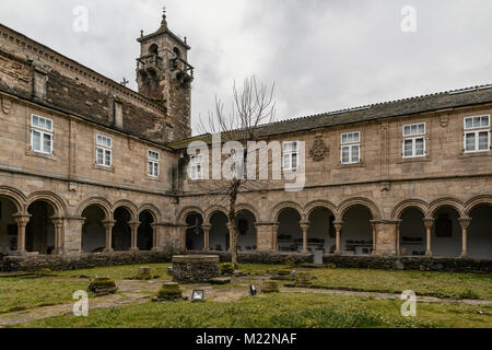 Cloister of the Provincial Museum old convent of San Francisco in the city of Lugo, Galicia region, Spain, Europe Stock Photo