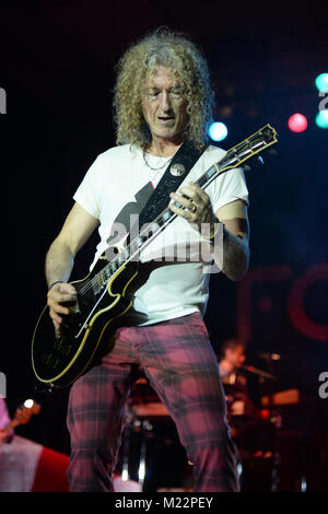 MIAMI, FL - MARCH 12: Bruce Watson of Foreigner performs at The Magic City Casino on March 12, 2016 in Miami, Florida   People:  Bruce Watson Stock Photo