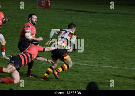 Carmarthen Quins RFC V Aberavon RFC Stock Photo