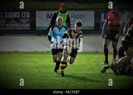 Carmarthen Quins RFC V Aberavon RFC Stock Photo