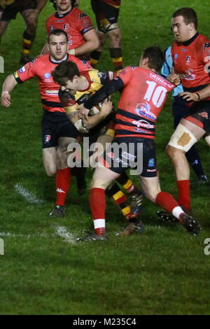 Carmarthen Quins RFC V Aberavon RFC Stock Photo