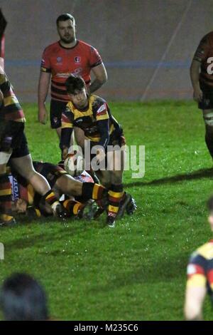 Carmarthen Quins RFC V Aberavon RFC Stock Photo