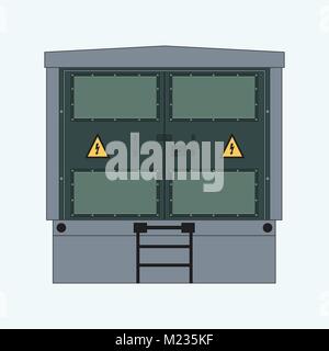Complete Transformer Substation Stock Vector