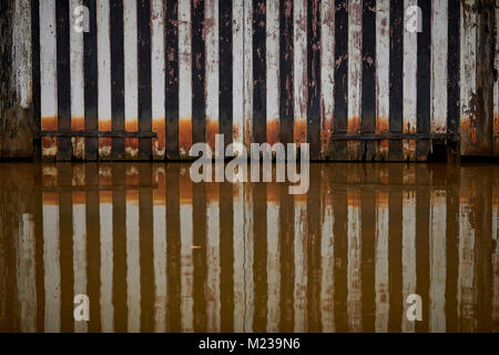 Worsely, manchester in Salford, distinctive doors to the Duke of Bridgewater's Boathouse Stock Photo