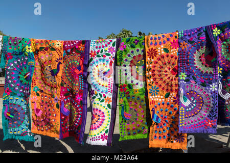 Handmade sheep's wool souvenirs for sale in Bucerias, Nayarit, Mexico. Stock Photo