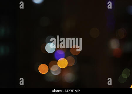 Night street light bokeh background Stock Photo
