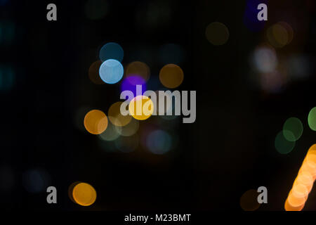 Night street light bokeh background Stock Photo