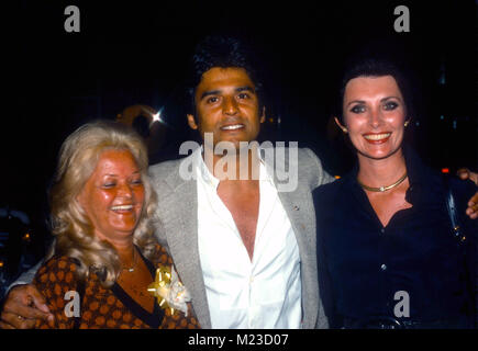 LOS ANGELES, CA - MAY 9: Actor Erik  Estrada and mother and wife attend event honoring Carol Burnett on May 9, 1981 at the Century Plaza Hotel in Los Angeles, California. Photo by Barry King/Alamy Stock Photo Stock Photo