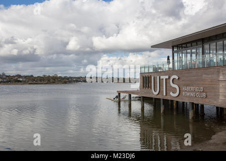 The UTS Haberfield Rowing club in Sydney on the banks of the Parramatta River,Haberfield,Sydney,Australia
