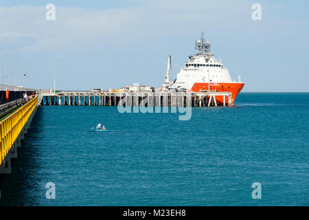 Commercial fishing boat Go Phoenix in port,  Broome, West Kimberley, Western Australia Stock Photo