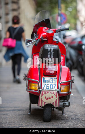 Iconic Vespa in Rome, Italy Stock Photo