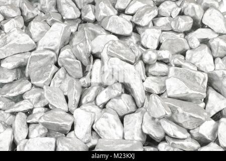 Background of many shiny and silver stone chips Stock Photo