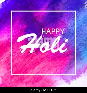 Happy Holi  abstract colorful  background Stock Vector