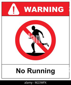 No running prohibition sign. No symbol, do not sign, circle backslash ...
