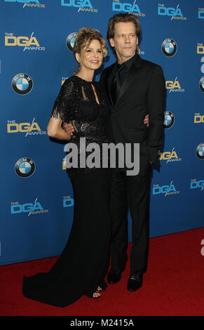 Beverly Hills, CA, USA. . 03 February 2018 - Los Angeles, California - Kyra Sedgwick and Kevin Bacon. 70th Annual DGA Awards Arrivals held at the Beverly Hilton Hotel in Beverly Hills. Photo Credit: AdMedia Credit: AdMedia/ZUMA Wire/Alamy Live News Stock Photo