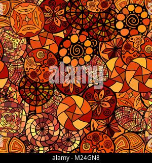 hand drawn vector ethnic seamless pattern Stock Vector