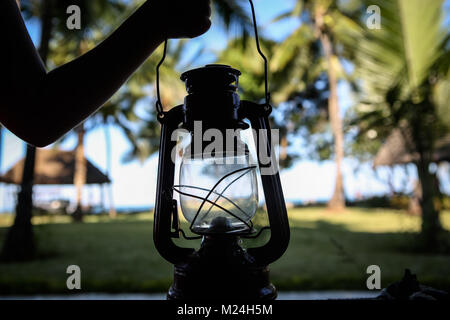 Illuminated Arabic lantern in colorful background. Ramadan 