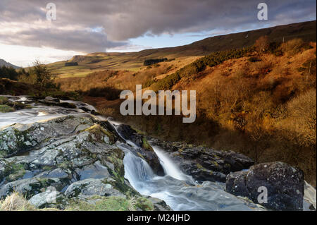The Loup of Fintry Waterfall, Fintry Stirlingshire, Scotland. Stock Photo