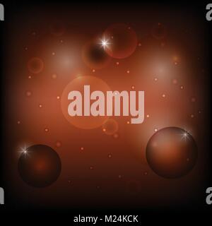 Bubble circle on dark brown abstract background, stock vector Stock Vector