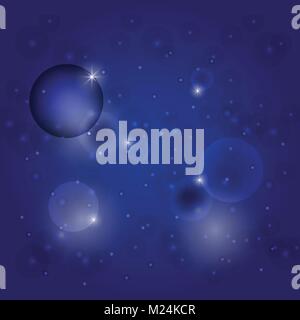 Abstract star wink circle on dark blue background, stock vector Stock Vector
