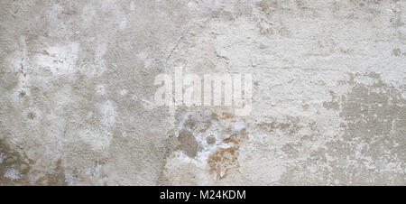 Simple old grungy texture banner background, grey concrete wall fragment Stock Photo