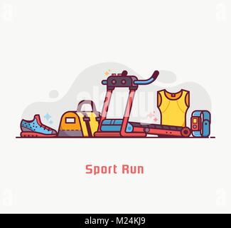 Sport Running and Fitness Lifestyle Stock Vector