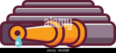 Vector Hosepipe or Fire Hose Icon Stock Vector
