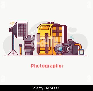 Digital Photography Lifestyle Banner Stock Vector
