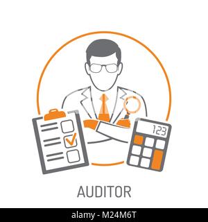 Auditor and Accounting Concept Stock Vector