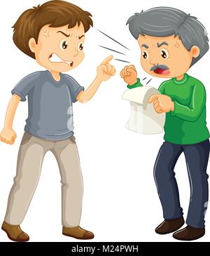 angry arguing men sketch drawing Stock Photo: 103070743 - Alamy