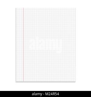 Realistic template notepad with spiral. Blank cover design. School business diary. Office stationery notebook on white background Stock Vector