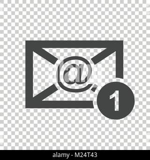 Email envelope message. Vector illustration in flat style on isolated background. Stock Vector