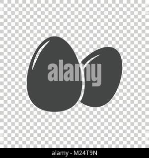 Egg Icon. Flat vector illustration on isolated background Stock Vector