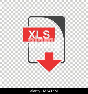 XLS Icon vector flat Stock Vector