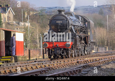 Black five 45212 at Rawtenstall, Lancashire,uk Stock Photo