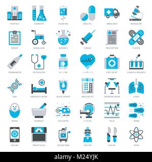 Healthcare and medical, pixel perfect flat icon, isolated on white background Stock Vector