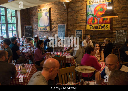 American Flatbread pizza restaurant in Burlington VT Stock Photo