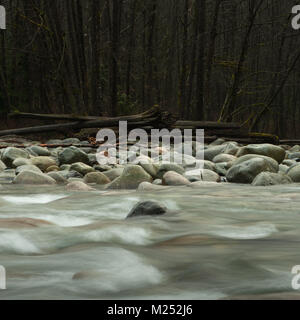 Granite and Water, Lynn Creek Stock Photo