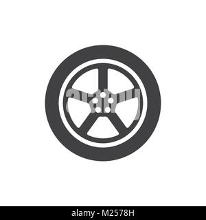 Car wheel. Illustration on white background for design Stock Vector