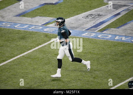 February 04, 2018 Philadelphia Eagles quarterback Nick Foles (9) in action during Super Bowl LII between the Philadelphia Eagles and the New England Patriots at US Bank Stadium in Minneapolis, MN. Charles Baus/CSM Stock Photo