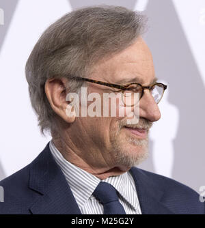 Beverly Hills, California, USA. 5th Feb, 2018. Director Steven Spielberg attends the 90th Oscar Nominee Luncheon at the Beverly Hills Hilton in Beverly Hills on Monday February 5, 2018. Credit: David Bro/ZUMA Wire/Alamy Live News Stock Photo