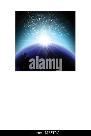 Earth from space, vector illustration illustration Stock Vector