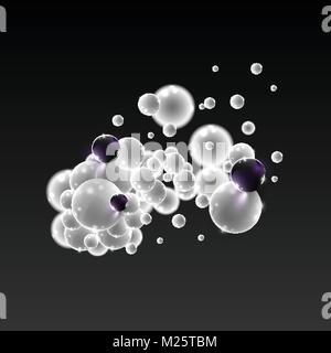 White vector bubbles in a group Stock Vector