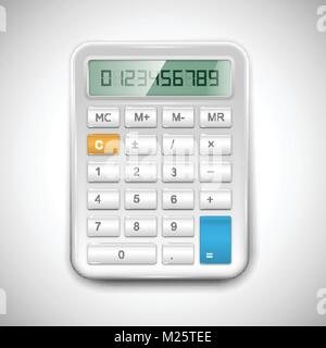 Vector illustration of realistic electronic calculator Stock Vector