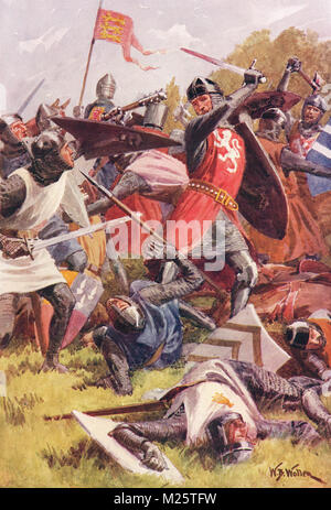 The Battle of Evesham, 4 August 1265 Stock Photo