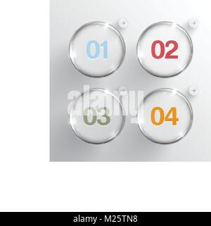 Numbered circle templates Stock Vector